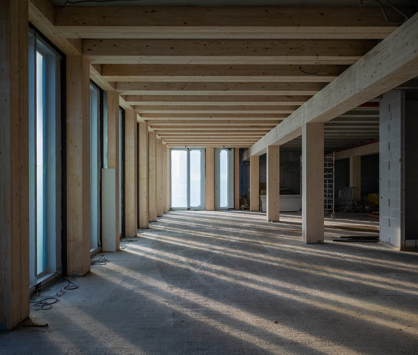 Timber-frame construction project illustrating property development and new construction.
